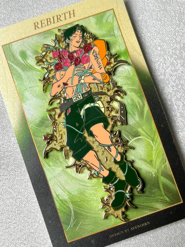 DEATH AND REBIRTH - Ace Pin & Sticker Set