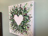 Image 2 of Pink (breast cancer) Exploding Heart Bouquet 