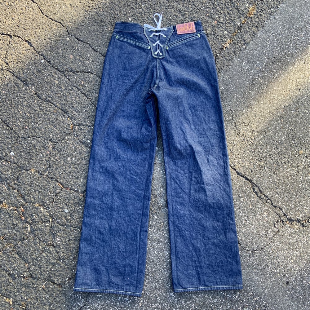 Image of 13oz Laceback Jeans 33 x 35
