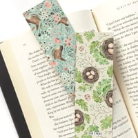 Image 3 of Double sided Floral wren bookmark