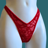 Image 3 of The AMORE TOUCH bra & VENUS thong berry red lace lingerie set