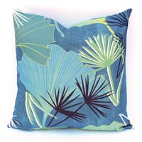 Image 1 of Gingko Jungle Cushion - Blues