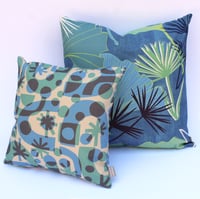 Image 2 of Gingko Jungle Cushion - Blues