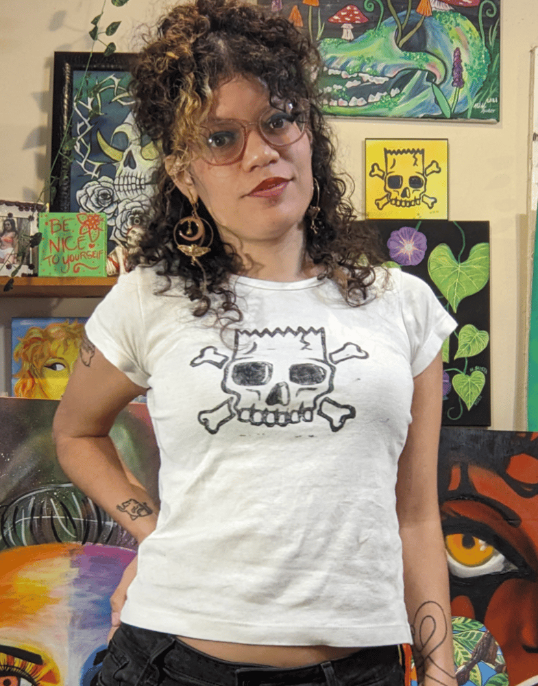 Image of Bart skull on white 
