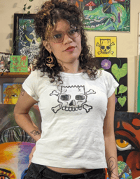 Bart skull on white 