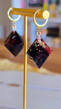 Image 1 of Vampiric Elegance d10 dice earrings