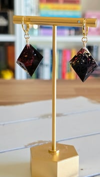 Image 3 of Vampiric Elegance d10 dice earrings