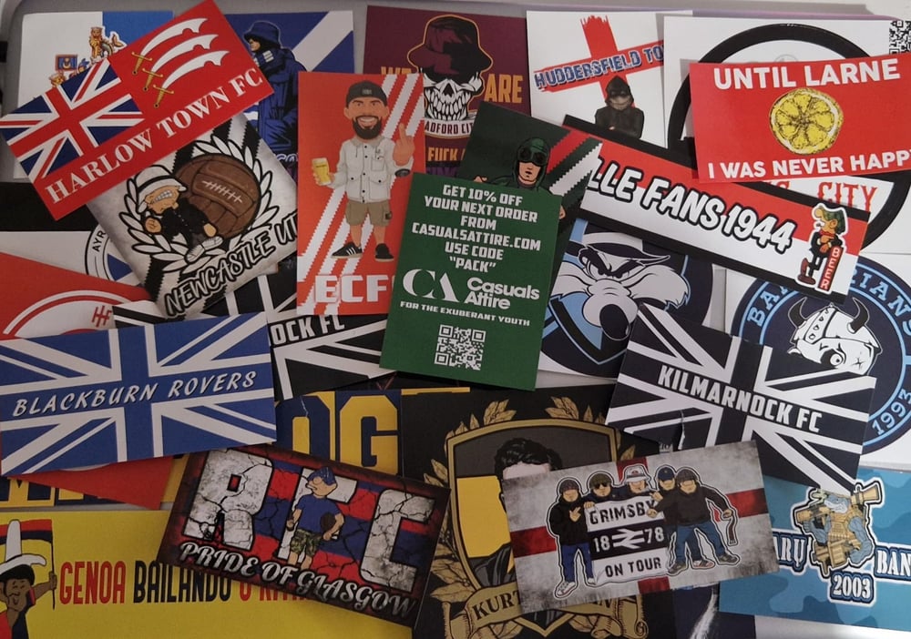 125, 250, 500 or 1000 Custom Personalised printed football Ultras ...