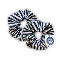 Image 2 of Beetlejuice Stripe Scrunchie