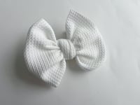 Image 1 of white | classic bow