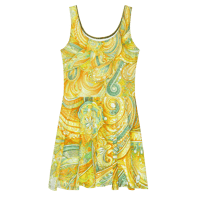 Image 1 of La Baja Yellow Lime Sun Dress