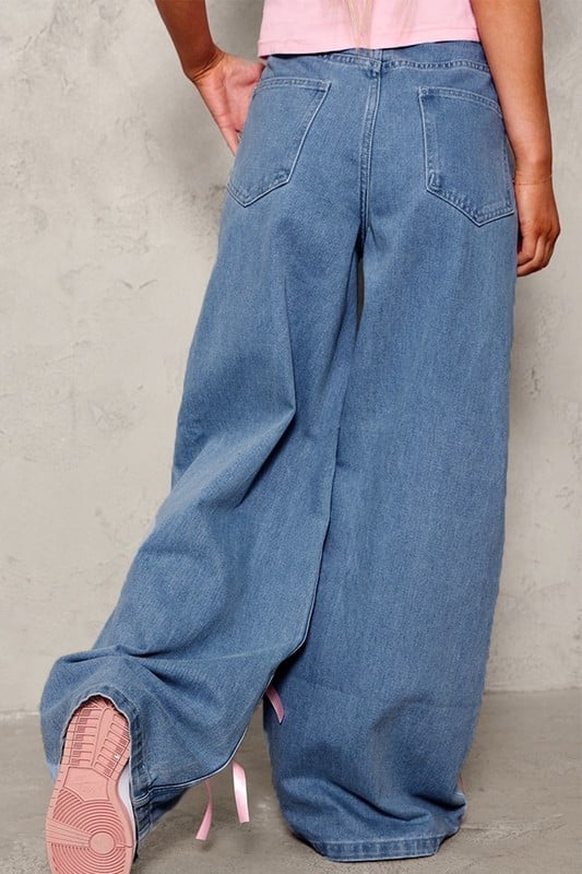 Image of Ribbon Denim Jeans 