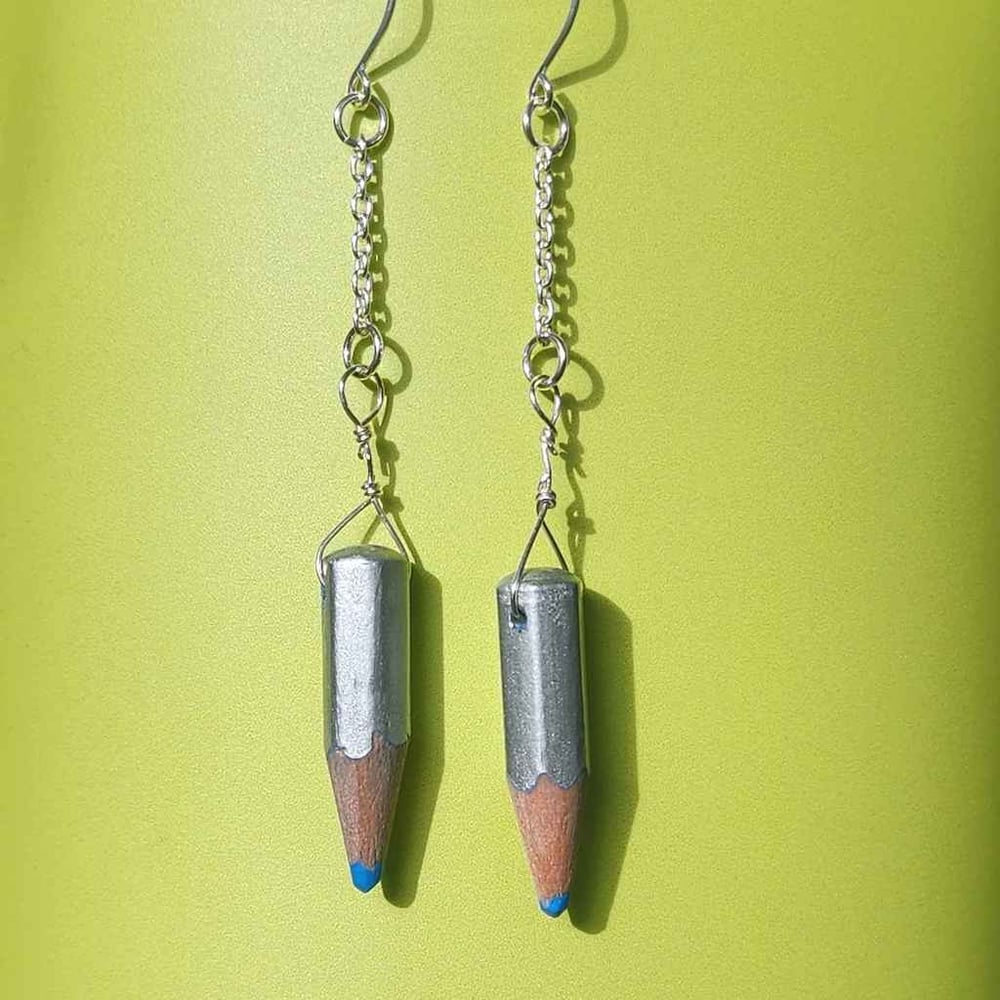 Image of pencil stub earrings