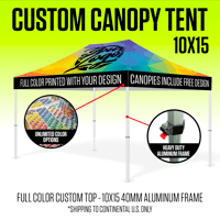 Image 1 of 10X15 CUSTOM CANOPY