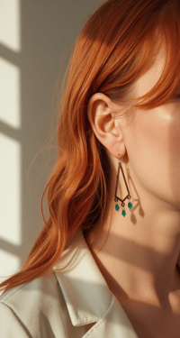 Image 1 of Boho Crystal Chandelier Earrings