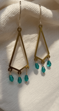 Image 2 of Boho Crystal Chandelier Earrings