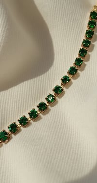 Image 2 of Full Court Tennis Bracelet | Emerald Green