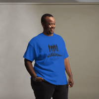 Image 3 of God Is All Up in My Business Pink / Royal Blue Unisex Tee 