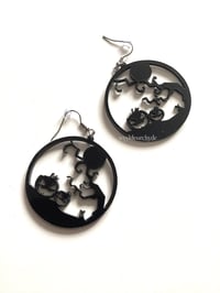 Image 1 of Sleepy Hollow Night Earrings Acrylic Jewellery Handmade Halloween Alternative Horror 
