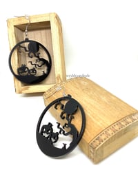 Image 3 of Sleepy Hollow Night Earrings Acrylic Jewellery Handmade Halloween Alternative Horror 