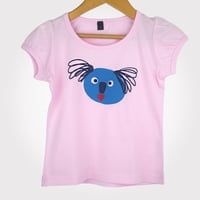 Image 1 of 'Love your face' - GIRLS Soft pink T-SHIRT