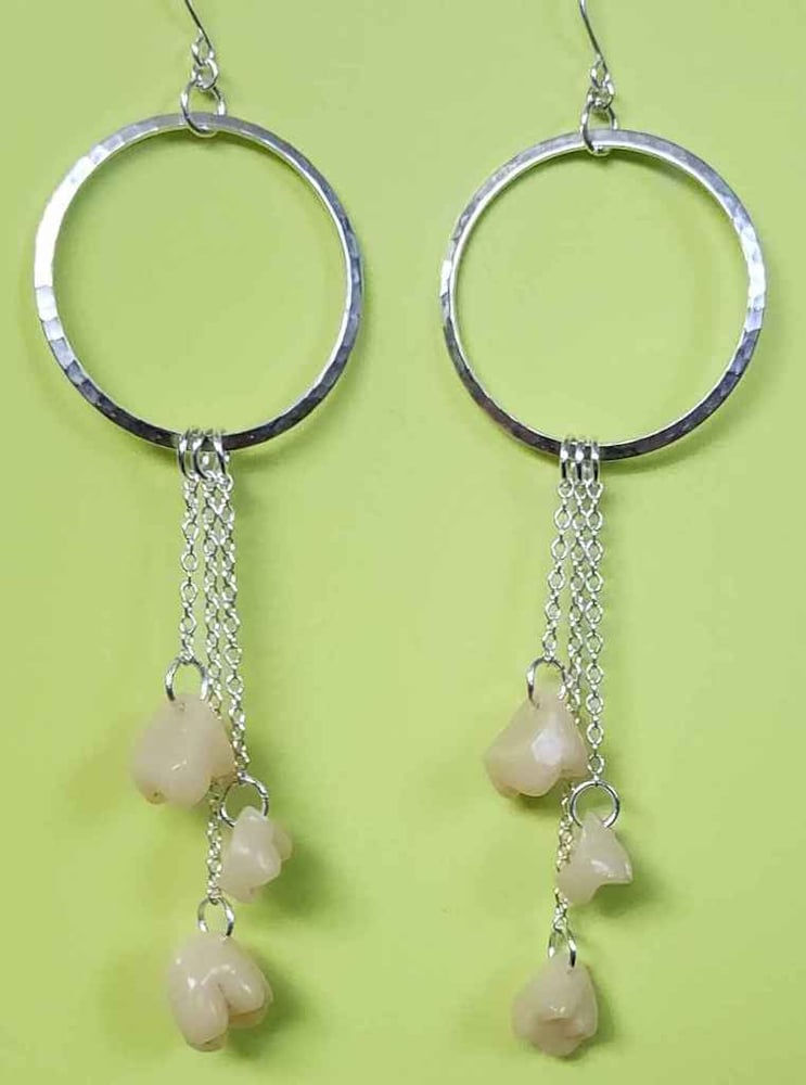Image of teeth earrings