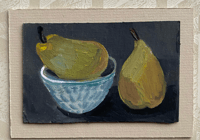 Image 2 of Cathy Cullis miniature pear painting (A)