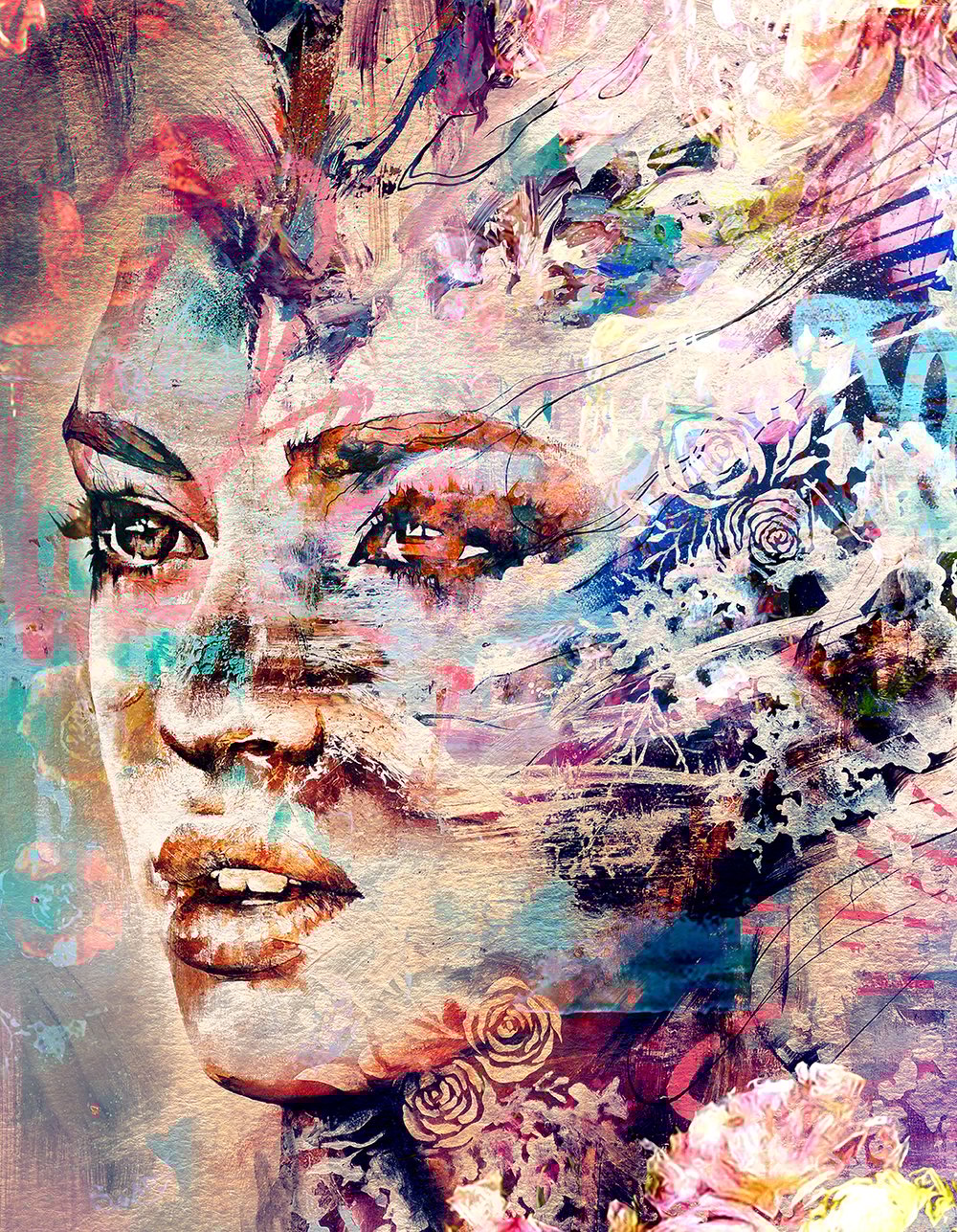 Vivid Dreams Of Floral Streams - Open Edition Print - FREE WORLDWIDE SHIPPING!!!