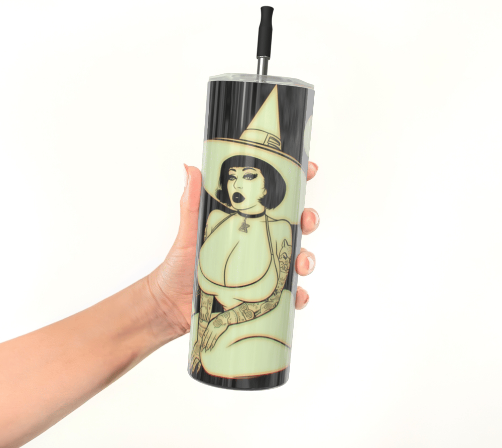 Image of Black & White Witch Tumbler