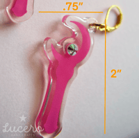 Image 4 of Pink Wand Earrings