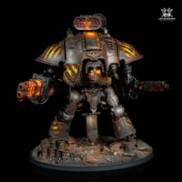 Image 1 of Commission painting - Knight Despoiler Iron Warriors (magnetized)