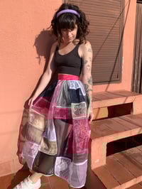 Image 2 of Patchwork Sheer Skirt