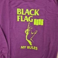 Image 2 of Black Flag My Rules purple sweater