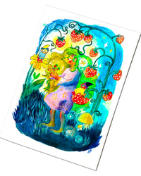 Image 1 of A6 - La fée des fraises - illustration originale
