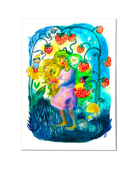 Image 2 of A6 - La fée des fraises - illustration originale