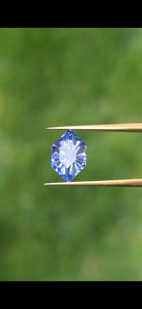 Image of Blue Periwinkle Sapphire — Dutch Marquise Fantasy Cut