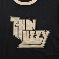 Image 2 of Thin Lizzy navy ringer shirt