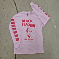 Image 2 of Black Flag pink My Rules longsleeve