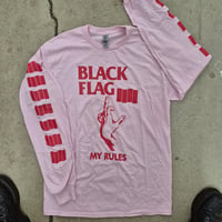 Image 1 of Black Flag pink My Rules longsleeve