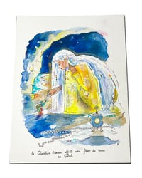 Image 1 of A5 - Le chevalier oiseau et le soleil - illustration originale