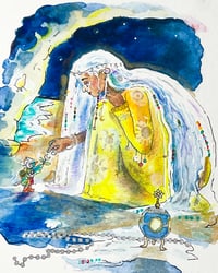 Image 2 of A5 - Le chevalier oiseau et le soleil - illustration originale