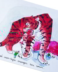 Image 2 of A5 - Le tigre qui a mangé ton cœur - illustration originale