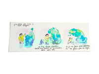 Image 1 of 7,5x19,5cm - Le chagrin - illustration originale
