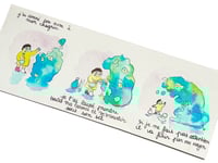 Image 2 of 7,5x19,5cm - Le chagrin - illustration originale