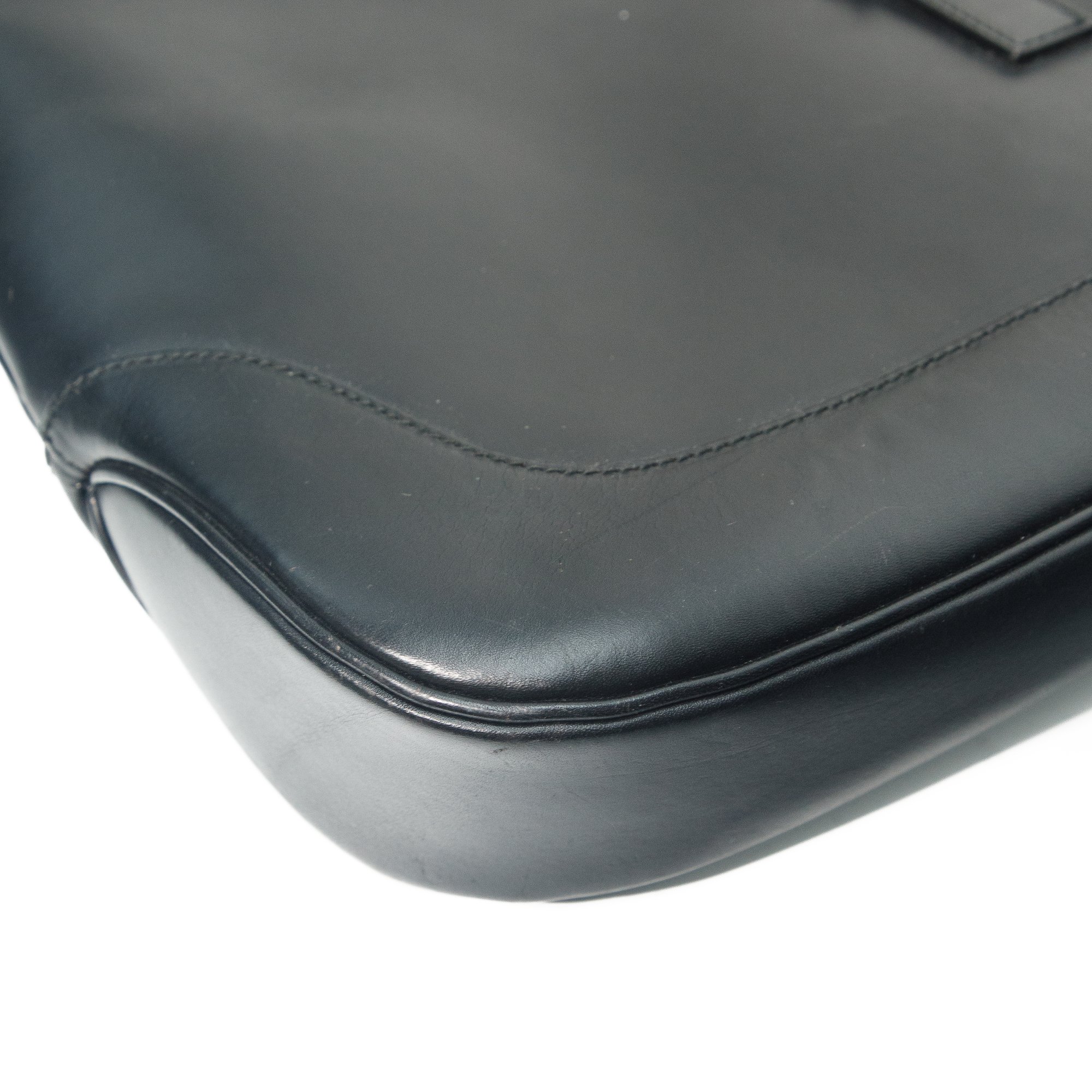 Image of Gucci Black Leather Jackie Shoulder Bag