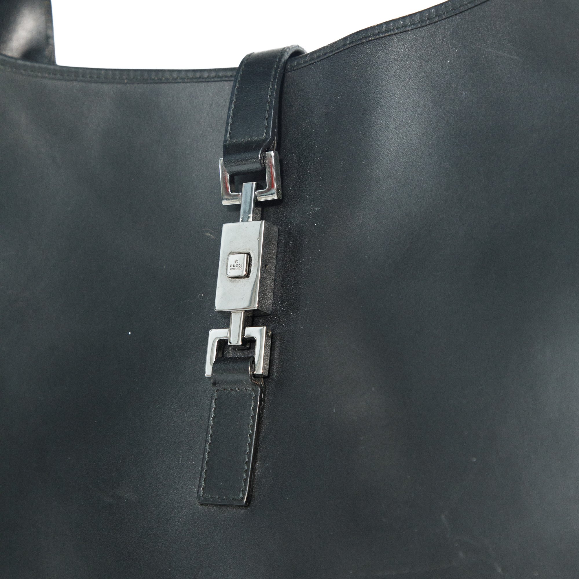 Image of Gucci Black Leather Jackie Shoulder Bag