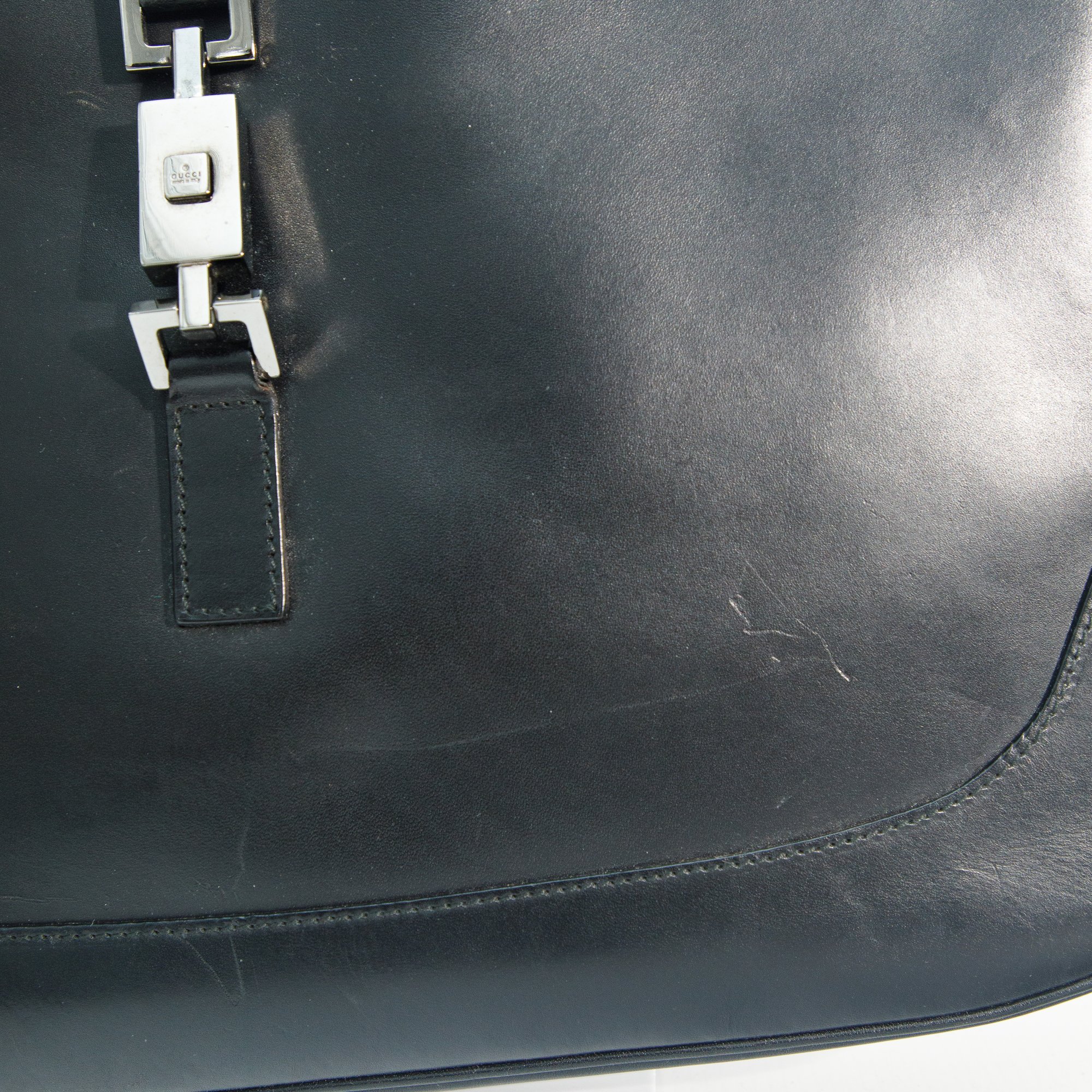Image of Gucci Black Leather Jackie Shoulder Bag