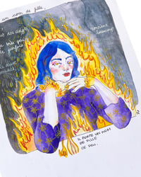 Image 1 of A4 - Le feu - illustration originale
