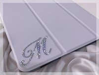 Image 2 of iPad Case with Initials and Crystal Accents