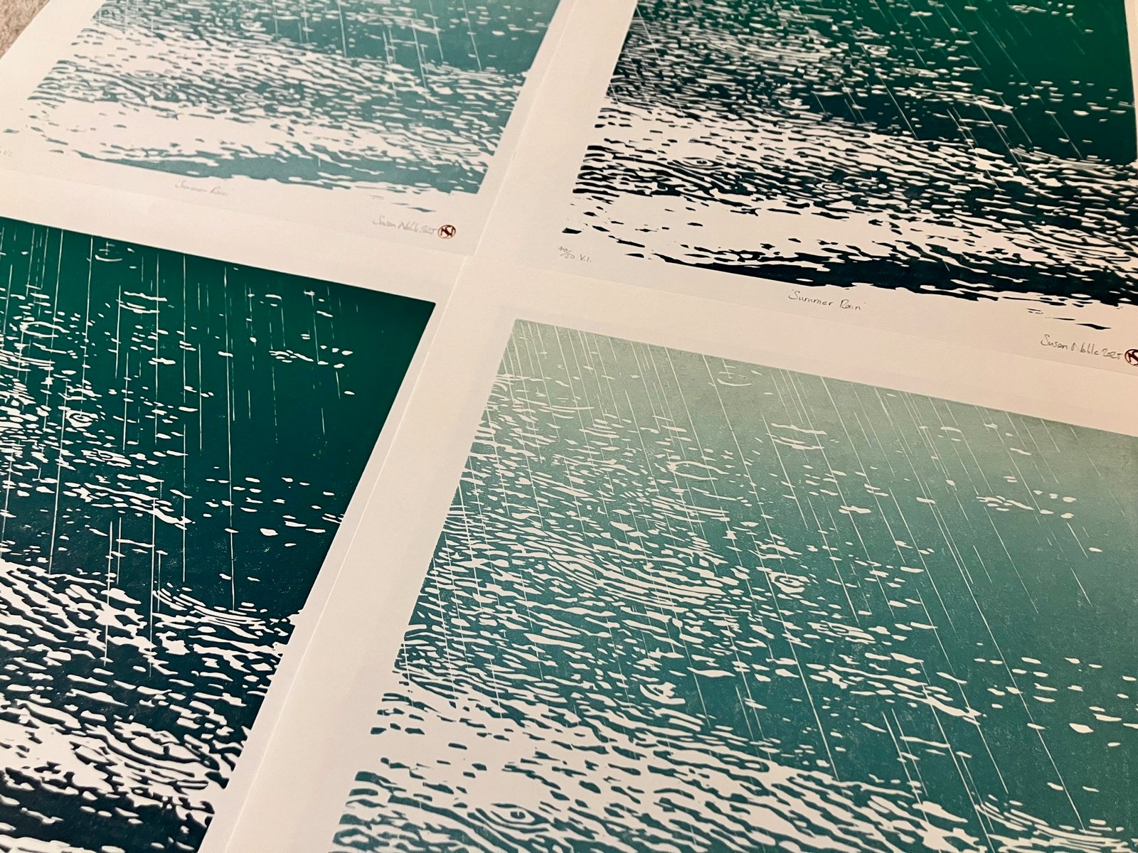 Summer Rain (version 1) | Susan Noble: Artist/Printmaker